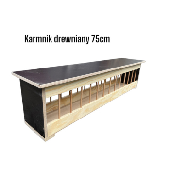 Karmnik Drewniany - 75cm (z otwieraną górą)